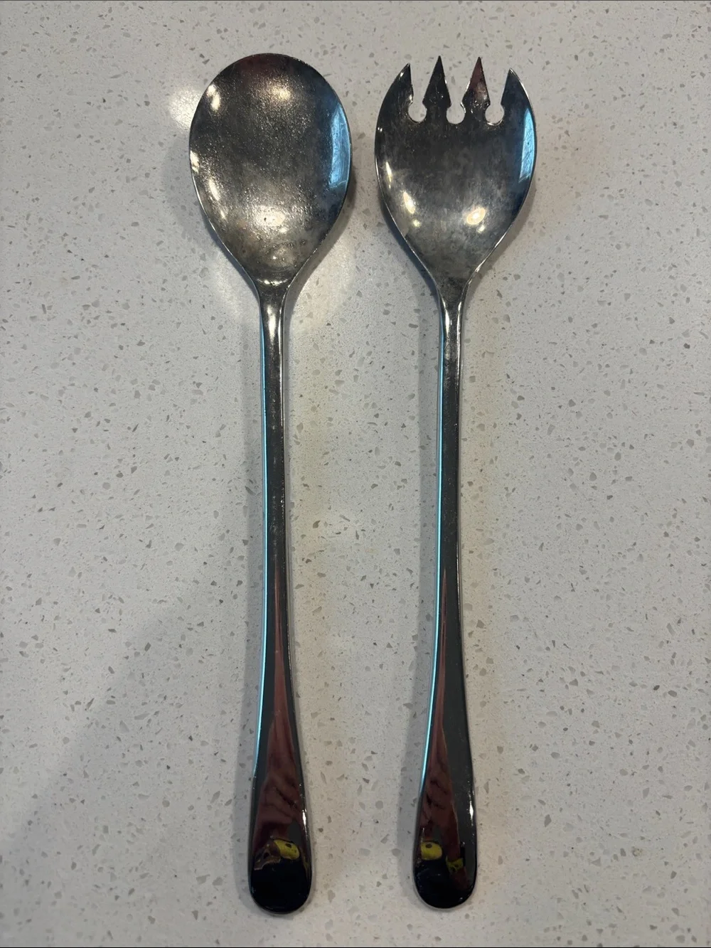 Vintage Italian Silver Plated Salad Serving Set